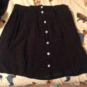 Black mini skirt